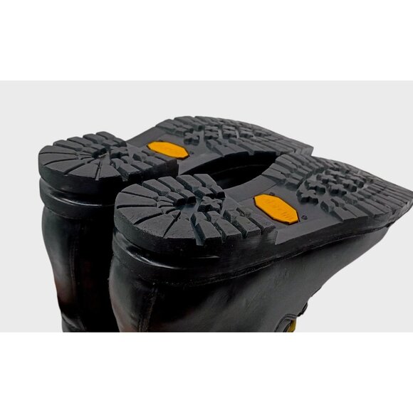 Vintage Asolo Alaska‎ Boots Womens Size 7.5 Black Leather Vibram Sole Hiking 90s - Picture 6 of 12